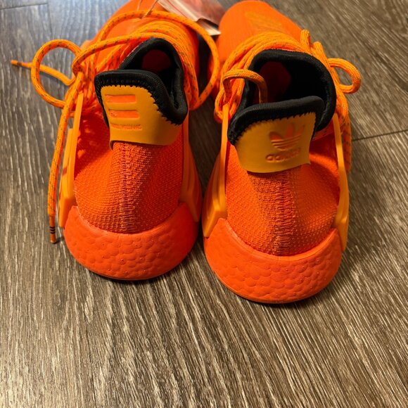 Adidas Pharrell Williams HU NMD GY0095 Orange Ubuntu Size 9.5 New w/ Box - Picture 4 of 11